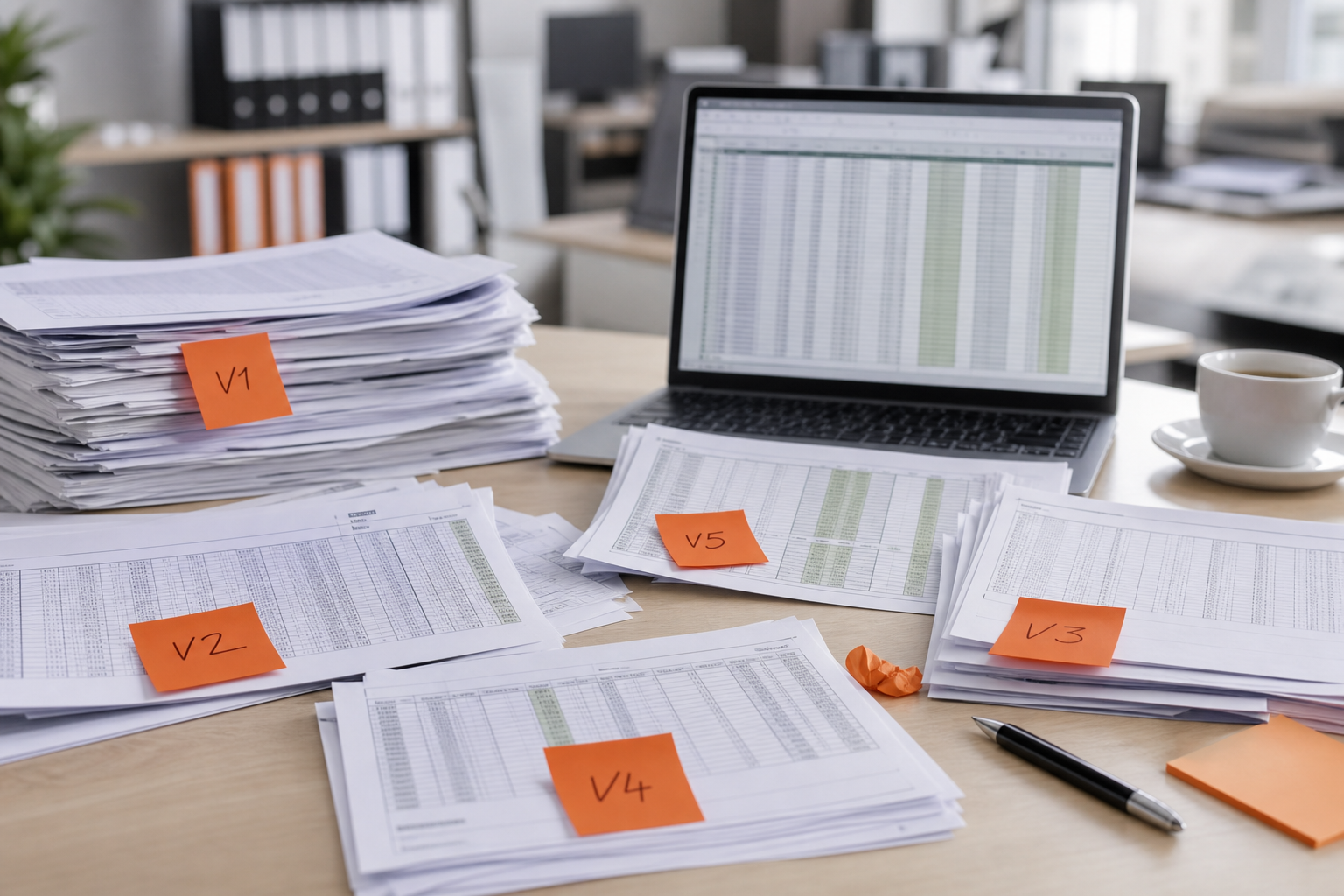 Excel-Tabellen und manuelle Datenpflege im Büro
