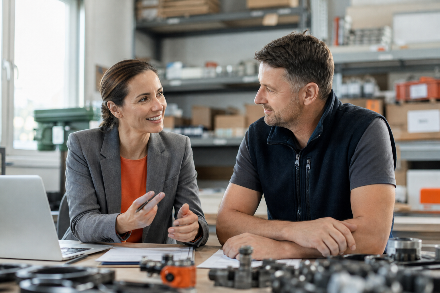 Persönliches Kennenlernen vor Ort im Unternehmen