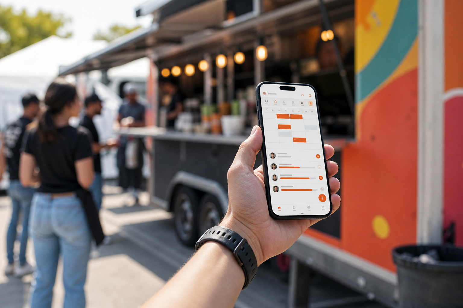 CrewDini – Crew-Disposition per App am Foodtruck